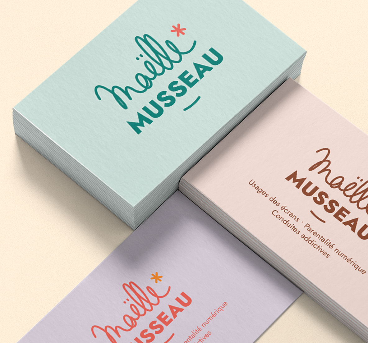 Logo et plaette de couleurs pour Ma&euml;lle Musseau